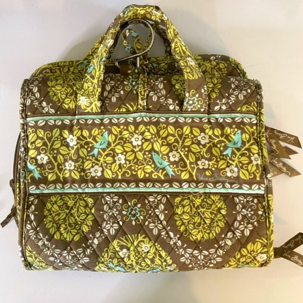 VERA BRADLEY Hanging Multicompartment Toiletry Jewelry Travel Organizer VG Cond.